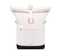 Sandqvist - Sac à dos 23L - Icon Rolltop Backpack M Birch en Cuir - Blanc Blanc