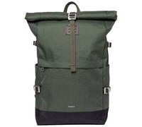 Sandqvist - Sac à dos 26L - Icon Rolltop Backpack L Dawn Green en Cuir - Kaki Kaki