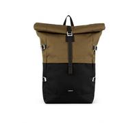 Sandqvist Sac à dos Icon Rolltop 16 pouces, 26 L, Multi Olive, sac à dos pour ordinateur portable 16 pouces, résistant à l'eau, matériaux recyclés