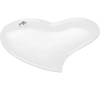 Sandra Rich 554-21 Sweetheart Assiette à déjeuner décorative en forme de coeur, porcelaine, Ø 21 cm, blanc (1 pièce)