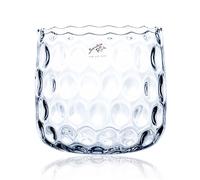 Sandra Rich Optic Vase Photophore Verre à bougie Nid d'abeille 21cm