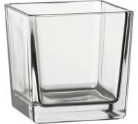 Mini vase cube en verre 10 x10 cm