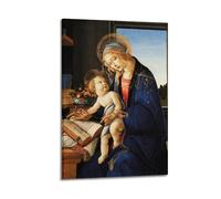 Sandro Botticelli - Impression sur toile « Madonna of the Book » - Décoration murale classique - Cadeau pour chambre à coucher - 40 x 60 cm
