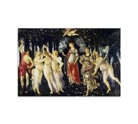 Sandro Botticelli - Impression sur toile - Œuvres de peintres (Le printemps) - Décoration murale moderne pour chambre à coucher - 40 x 60 cm