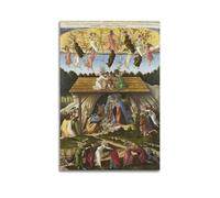 Sandro Botticelli (The Mystical Nativity) Impression sur toile pour décoration d'intérieur 60 x 90 cm
