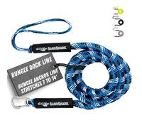 SandShark Ligne d'ancrage élastique de qualité supérieure de 2,1 à 4,3 m pour Bateau - Absorbe Les Chocs sur Les Ancres et Les quais - avec Clip en Acier Inoxydable - Conçu pour SandShark Anchor.