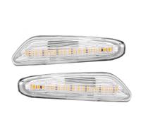 SANDSIS Clignotant Latéral Rétroviseur 1 Paire Feux Position Latéraux À LED 12 V 5 W Pour Voiture Clignotants Frein Remplacement Lampe Pour BMW E82 E88 E60 E61 E90 E91 E92 E93(Clear)