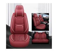 SANDSIS pour Nissan pour Note E12 Ensemble Complet Housses Siège Voiture en Cuir Accessoires Intérieurs Universels Voiture Ensembles Housses Siège(Red+Cushion)