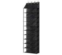 SANDTOWER Range-Chaussures à Suspendre sur La Porte Over The Door Shoe Rack, 20 Large Pockets Over The Door Shoe Organizer 10 Tier Oxford Fabric Hanging Shoe Storage Organizer