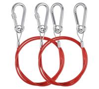 SANDUNKEJI 2 Pcs Cable Accelerateur pour Remorque Caravane, Câble de Sécurité avec Crochet, Câbles de Sécurité pour Williams Clevis attelage Robuste et Accessoires d'auvent de Caravane