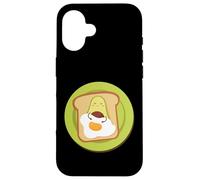 Sandwich aux œufs à l'avocat AVO Pain Mignon Kawaii Avocat Coque pour iPhone 16
