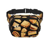 Sandwichs au Fromage grillé,Sac Banane carré Double Couche, Sac de Poitrine