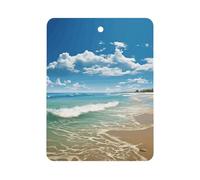 Sandy Beach Désodorisant de voiture à suspendre, tablettes d'aromathérapie parfumées longue durée, cartes parfumées carrées pour véhicules, chambre à coucher, armoire, style noir