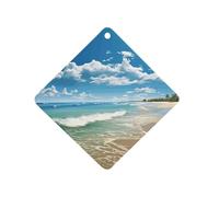 Sandy Beach Désodorisant pour voiture à suspendre, tablettes d'aromathérapie parfumées longue durée, cartes parfumées pour véhicules, chambre à coucher, armoire, style blanc