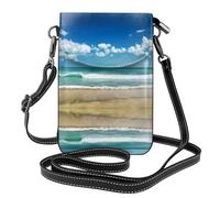 Sandy Beach Petit portefeuille pour téléphone portable avec bandoulière amovible pour femme Convient pour le shopping et les voyages