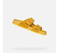 Geox Femme D Sandybett A Sandales Plates, Jaune foncé, 41 EU