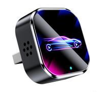 Sandyseptember Adaptateur compact sans fil pour CarPlay pour Android Auto, boîte d'interconnexion portable 2 en 1 5.3, connectivité double bande, noir (D)