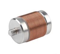 Sandyseptember Bobine à induction M10 40 m compatible avec antenne SW à ondes courtes Jpc-7 Argent Cuivre 6,5 cm Hauteur 4 cm Diamètre 150 W Fil de transmission d'énergie