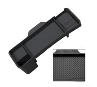 Sandyseptember Boîte de rangement pour console centrale pour Tesla Model Y Juniper 2025 - Matériau TPE derrière l'écran - Coutures noires - Fixation stable - Résistante à l'eau - Pour intérieur de