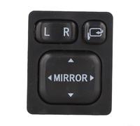 Sandyseptember Bouton de commande de rétroviseur pliable noir compatible avec Toyota Corolla pour Tundra Sequoia et Lexus IS pour RX Series 84872-52040