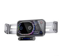 Sandyseptember Chargeur de voiture sans fil rechargeable 15 W pour Samsung Z Fold & Z Flip, design rotatif avec batterie de secours 200 mAh (gris)