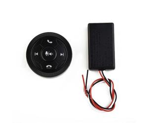 Sandyseptember Contrôleur de volant sans fil pour contrôle du volume et de la piste audio de voiture, télécommande personnalisable à 7 touches, noir