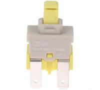 Sandyseptember E-Switch PA512C Interrupteur à bouton-poussoir autobloquant 4 broches 16 A 250 V pour lave-vaisselle et aspirateur Gris jaune