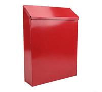 Sandyseptember Élégante boîte aux lettres murale avec serrure de sécurité et deux clés pour décoration rustique de maison et de bureau (rouge)