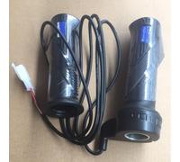 Sandyseptember Ensemble de poignées d'accélérateur pour guidon de vélo électrique, caoutchouc et PVC, tension 12 V-72 V, contrôle confortable, compatible avec vélo électrique, scooter, tricycle, noir