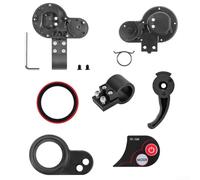Sandyseptember Étui pour Kugoo M4 TF-100 6 broches Noir | Support renforcé stable, ajustement parfait, kit de réparation de 11 pièces, métal ABS Plus, convient aux barres de 22,2 mm