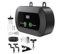 Sandyseptember Humidificateur de terrarium avec minuterie programmable et buses rotatives à 360° pour reptiles, serres, vivariums, jardins botaniques et laboratoires - Atomisation silencieuse ABS