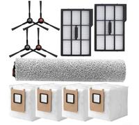 Sandyseptember Kit de brosses de rechange pour Eufy Omni pour E25 E28, comprend des brosses latérales, des sacs à poussière, un filtre, 1 jeu