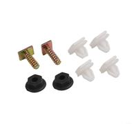 Sandyseptember Kit de fixation pour arche de roue Corsa C, 4 clips blancs, 2 vis, 2 écrous, réparation de moulage extérieur