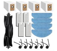 Sandyseptember Kit de remplacement pour aspirateur robot Tikom L8000 Plus et MEDION X20 SW+ MD11415 avec brosse principale, sacs à poussière, serpillères, filtres et brosses latérales