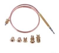 Sandyseptember Kit de sécurité thermocouple à gaz avec construction cuivre-nickel, température sensible pour réponse, compatible avec cuisinière à gaz, foyers, fours et chauffe-eau, ton laiton,
