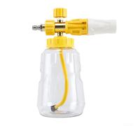 Sandyseptember Lance à mousse de lavage de voiture, flacon de 1 L, buse de pulvérisation réglable pour le nettoyage et les détails du véhicule (jaune)