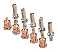 Sandyseptember Lot de 10 électrodes et pointes LC105 pour coupe-plasma KP28451 KP28458 pour Tomahawk 1538 - Pièces de rechange pour torche de découpe plasma Lincoln LC105