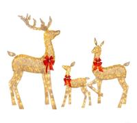 Sandyseptember Lot de 3 cerfs lumineux LED en acrylique à économie d'énergie conçus pour une utilisation en extérieur pour améliorer la décoration des terrasses, jardins et cours (cerf avec lampes)
