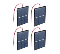 Sandyseptember Lot de 4 panneaux solaires 0 65 W 1 5 V avec fils pour petits systèmes solaires, panneaux de signalisation et éclairage extérieur