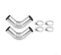 Sandyseptember Lot de 4 raccords d'angle pour tuyau d'échappement en acier inoxydable 25 mm pour systèmes de chauffage diesel avec clips compatibles avec véhicules et camping en plein air