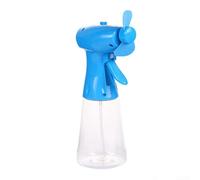 Sandyseptember Mini ventilateur brumisateur portable avec flacon pulvérisateur d'eau, capacité de 500 ml, fonctionne à piles, mini ventilateur de voyage (bleu)