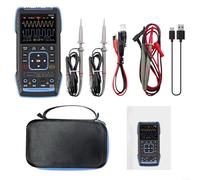Sandyseptember Oscilloscope portatif 3 en 1, multimètre, générateur de signal, équipement de test numérique à double canal pour l'électronique automobile (2C53T avec P6100x2)