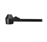 Sandyseptember Pelle à café et entonnoir, 2 cuillères à soupe, mesure précise pour café moulu, niveleur intégré, facile à nettoyer, trou de suspension, noir (deux)