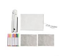 Sandyseptember Planche à dessin LED en acrylique pour enfants, 7 stylos colorés pour créer des messages et des œuvres d'art uniques (petit)