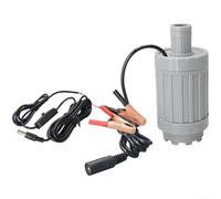 Sandyseptember Pompe à eau submersible sans balais 12 V/24 V à énergie solaire pour transfert d'huile d'aquarium et irrigation de jardin, gris (12 V 5 m)
