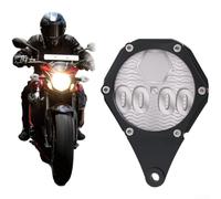 Sandyseptember Porte-taxe hexagonal pour moto 18,7 cm en aluminium (noir) | Large compatibilité, affichage stable, forme hexagonale, installation sans outil, look élégant