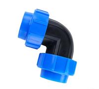 Sandyseptember Raccord coudé à 90 degrés en polypropylène avec filetage interne pour tuyaux en polyéthylène MDF de 20 mm et 25 mm utilisés dans les installations d'irrigation et de plomberie (20 mm x