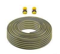 Sandyseptember Rallonge de tuyau d'arrosage en PVC avec raccord rapide, 2 connecteurs pour enrouleur de tuyau et tâches d'arrosage en extérieur 5 m