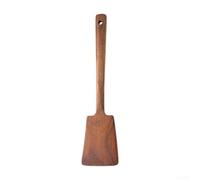Sandyseptember Spatule en bois d'acacia 34,8 cm résistant à la chaleur avec prise en main lisse pour la cuisine Design anti-brûlure