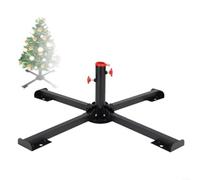 Sandyseptember Support de sapin de Noël pliable robuste avec base en acier pour intérieur et extérieur jusqu'à 3 m Montage sans outils Noir #58